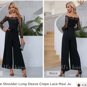 JJ’s House Black off the shoulder formal jumper